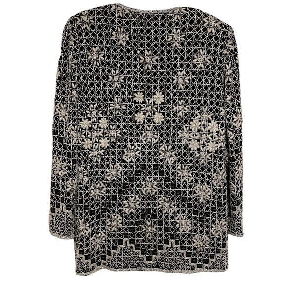 Oleg Cassini Black Tie Women's Party Wedding Formal Jacket Size Medium - Picture 2 of 9